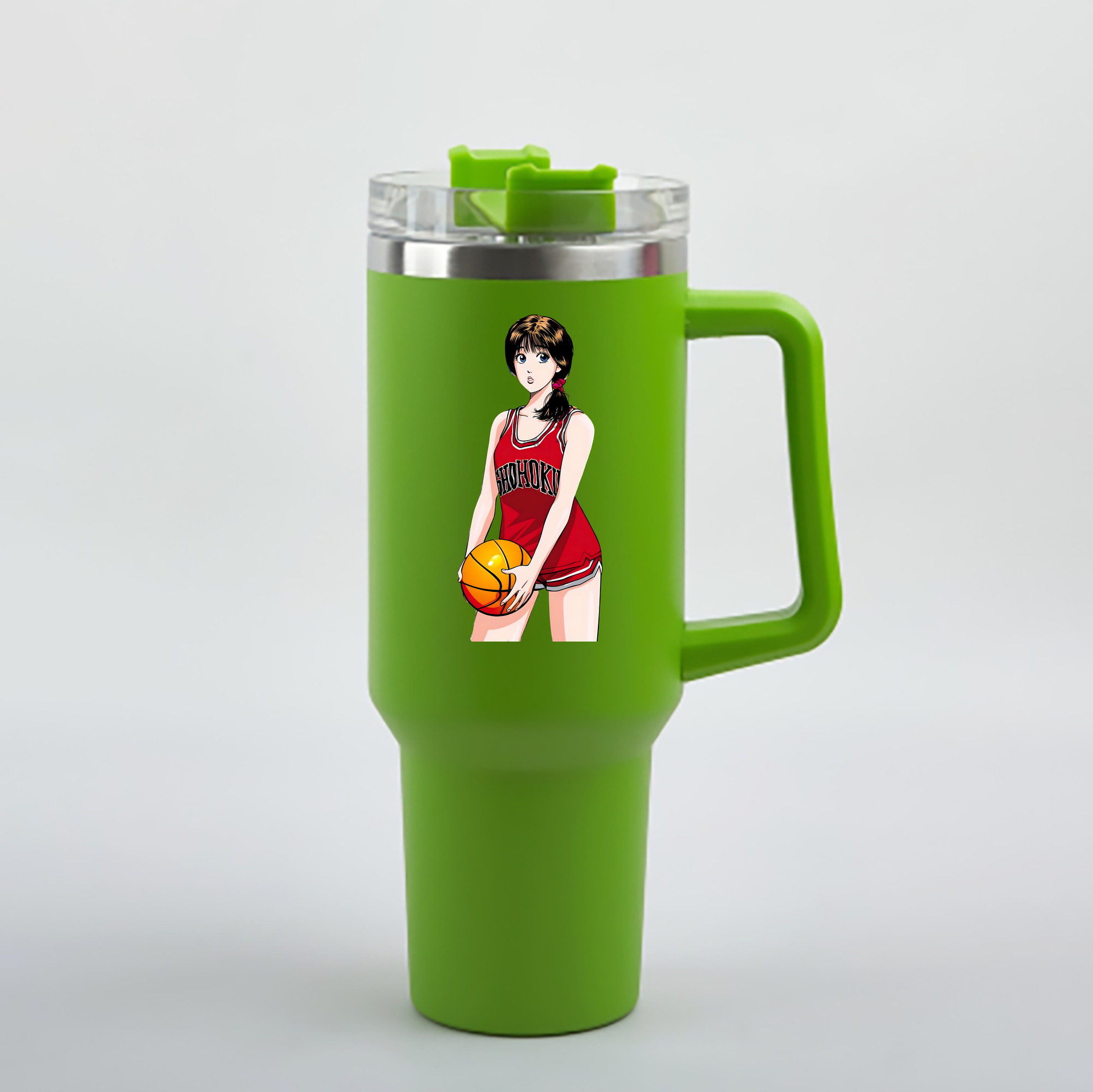 （画像用） SLAM DUNK／スラムダンク 1200mL車用タンブラー - クリスタルステッカー（プラスチックストロー付き）